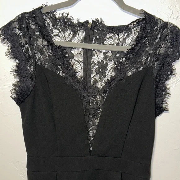 Lacy Black Dress So Cute! - Picture 2 of 8
